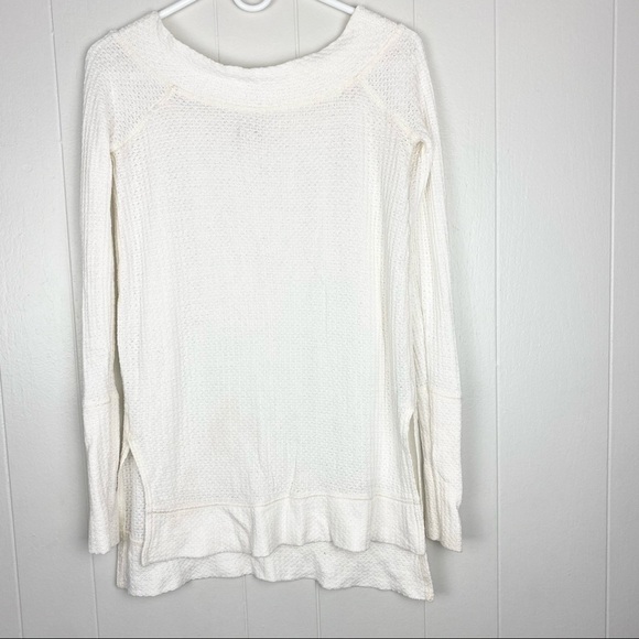 Free People | Off White Wide NeckThermal - Picture 1 of 3